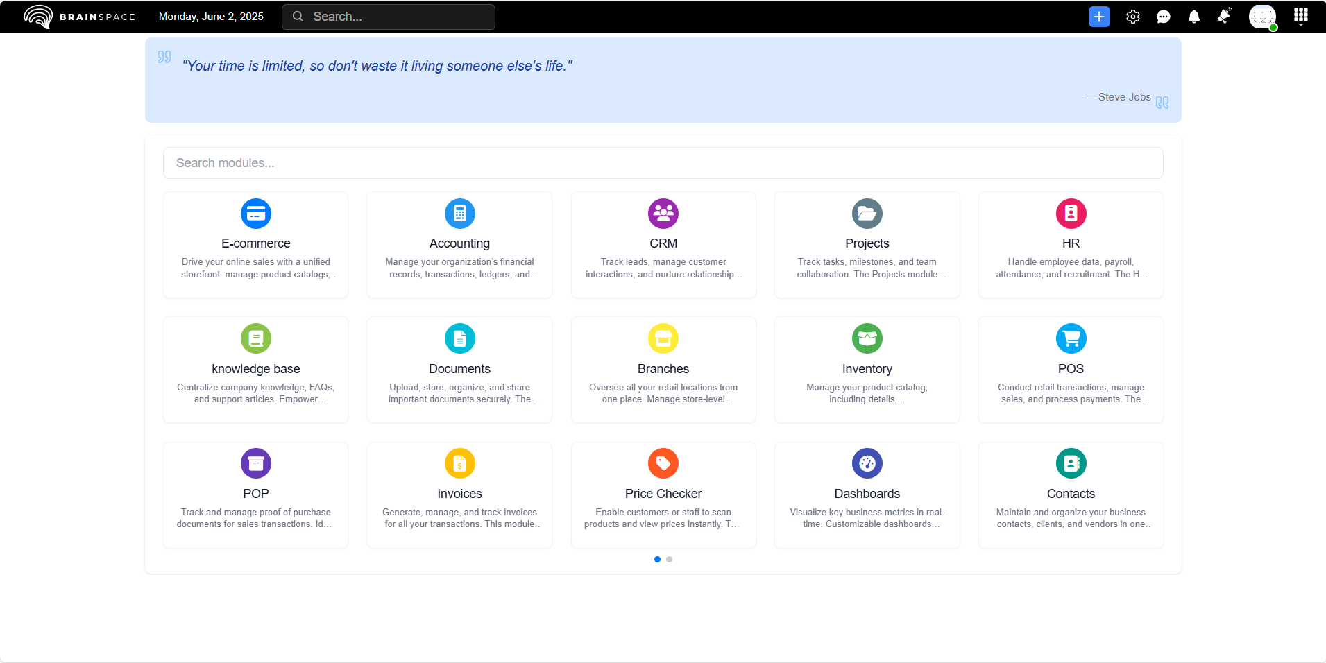 BrainSpace Dashboard